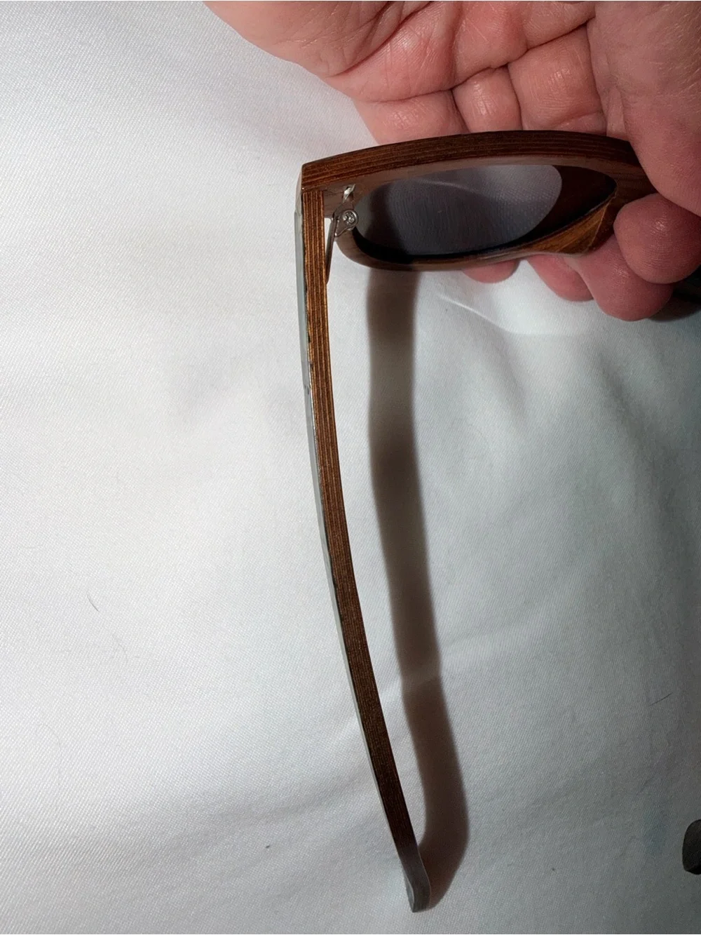 SLYK • Beachcomber • Abalone and Black Walnut Sunglasses • Lens color Smoke